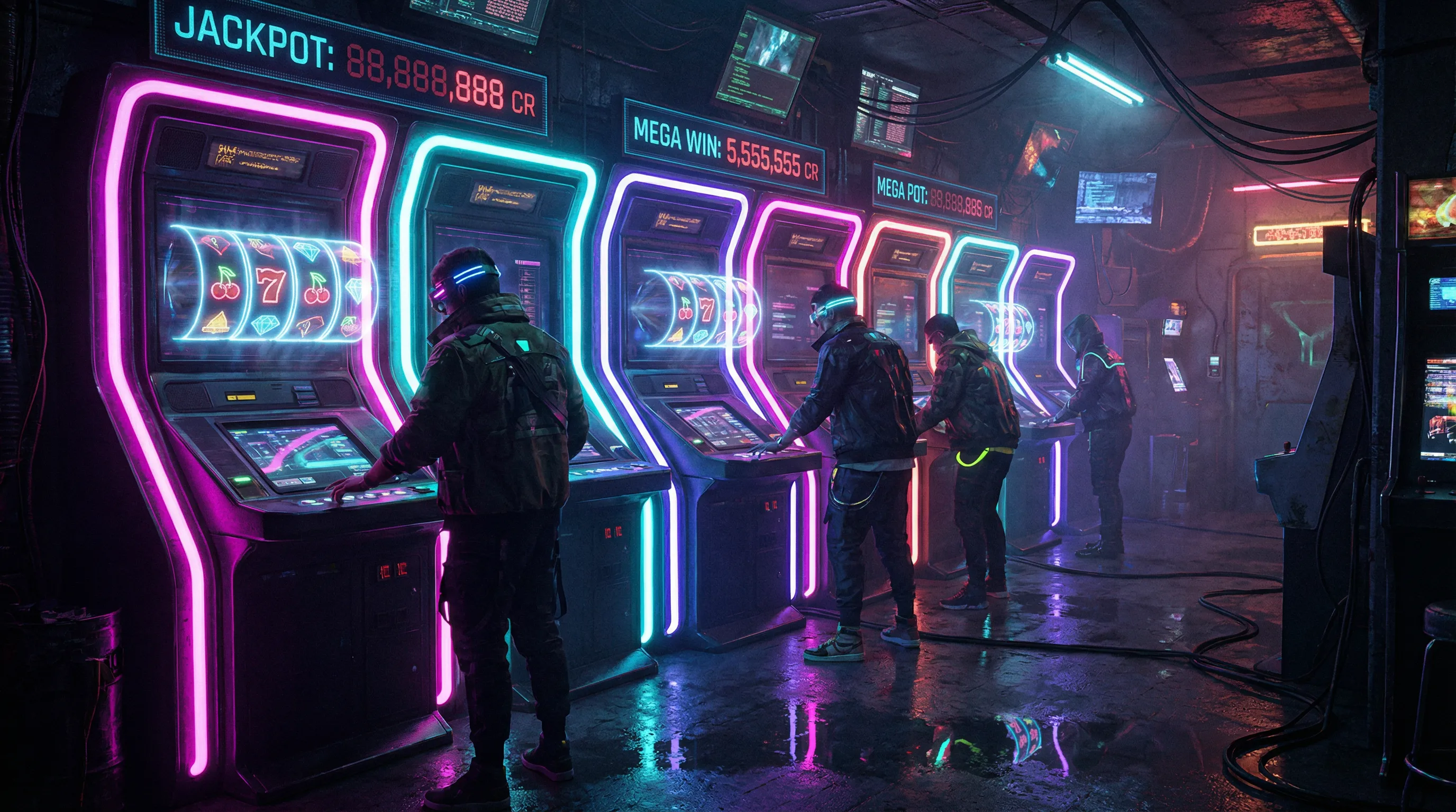 澳彩赛博朋克电子老虎机游戏